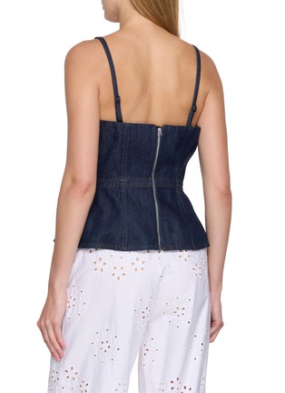 Back View - Click To Enlarge - RAG & BONE - Isabella Sleeveless Square Neck Denim Top
