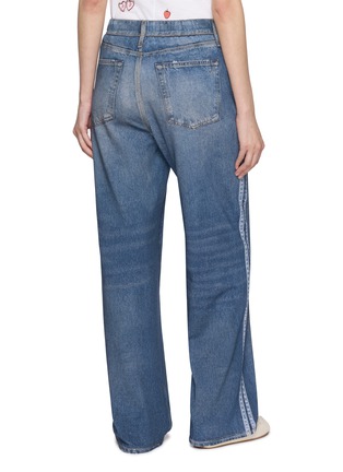 Back View - Click To Enlarge - RAG & BONE - Miramar Side Stripe Cotton Terry Track Pants