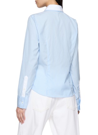 Back View - Click To Enlarge - RAG & BONE - Dayton Striped Layered Contrast Collar Shirt