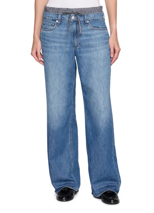 Main View - Click To Enlarge - RAG & BONE - Saige Boxer Waistband Straight Leg Denim Jeans