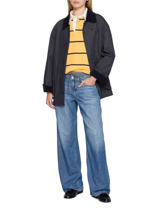 Figure View - Click To Enlarge - RAG & BONE - Saige Boxer Waistband Straight Leg Denim Jeans