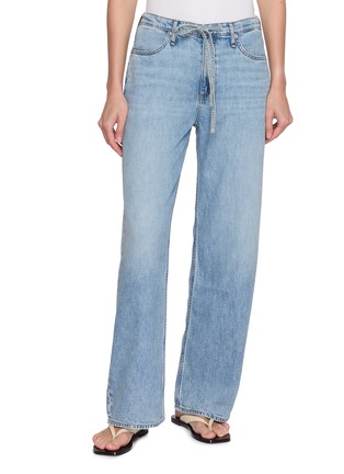Main View - Click To Enlarge - RAG & BONE - Phoebe Drawstring Washed Denim Jeans