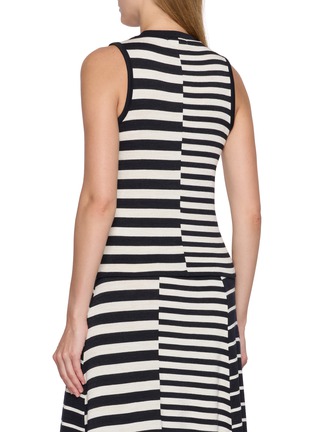 Back View - Click To Enlarge - RAG & BONE - Mixed Stripe Panel Crewneck Knit Tank Top