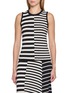 RAG & BONE Mixed Stripe Panel Crewneck Knit Tank Top