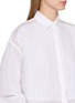  - RAG & BONE - Striped Sheer Panel Point Collar Shirt