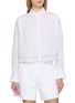 RAG & BONE Striped Sheer Panel Point Collar Shirt
