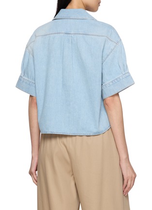 Back View - Click To Enlarge - LOEWE - Cropped Denim Shirt