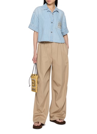 Figure View - Click To Enlarge - LOEWE - Cropped Denim Shirt