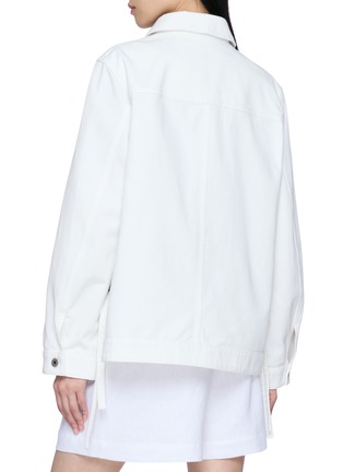 Back View - Click To Enlarge - LOEWE - Leather Chest Patch Workwear Jacket