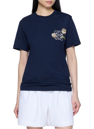 Main View - Click To Enlarge - LOEWE - Anagram Embroidered T-Shirt