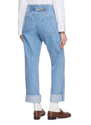 Back View - Click To Enlarge - THOM BROWNE - Selvedge Cotton Denim Jeans