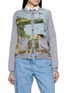 THOM BROWNE Nantucket Scenic Print Crewneck Knit Cardigan