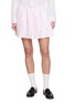 THOM BROWNE Drawstring Pleated Cotton Mini Skirt