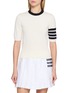 THOM BROWNE Hector Intarsia 4 Bar Cotton T-Shirt