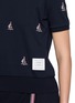  - THOM BROWNE - Sailboat Embroidered Cotton T-Shirt