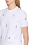  - THOM BROWNE - Sailboat Embroidered Cotton T-Shirt