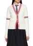 THOM BROWNE Sailboat Jacquard V-Neck Cardigan