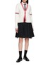 Figure View - Click To Enlarge - THOM BROWNE - Sailboat Jacquard V-Neck Cardigan