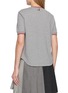 Back View - Click To Enlarge - THOM BROWNE - Striped Trim Curved Hem Cotton T-Shirt