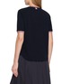 Back View - Click To Enlarge - THOM BROWNE - Striped Trim Curved Hem Cotton T-Shirt