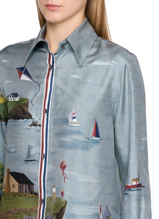  - THOM BROWNE - Sailboat Scene Silk Shirt