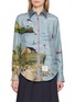 THOM BROWNE Sailboat Scene Silk Shirt