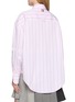 Back View - Click To Enlarge - THOM BROWNE - Supersized Hairline Stripe Cotton Poplin Shirt