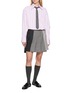 Figure View - Click To Enlarge - THOM BROWNE - Supersized Hairline Stripe Cotton Poplin Shirt