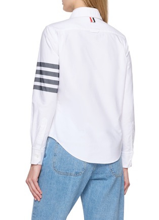 Back View - Click To Enlarge - THOM BROWNE - 4-Bar Oxford Cotton Shirt