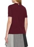Back View - Click To Enlarge - THOM BROWNE - RWB Tipping Rib Cuff T-Shirt