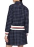 Back View - Click To Enlarge - THOM BROWNE - Windowpane Check Down Filled Cropped Flight Jacket