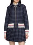 THOM BROWNE Windowpane Check Down Filled Cropped Flight Jacket