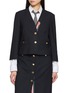 THOM BROWNE V-neck Cropped Cardigan Jacket