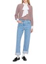 Figure View - Click To Enlarge - THOM BROWNE - Striped Detachable Collar Silk Shirt