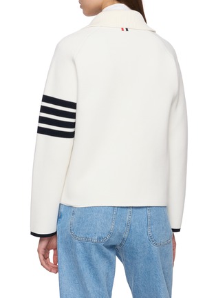 Back View - Click To Enlarge - THOM BROWNE - 4 Bar Knit Jacket