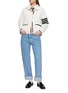 Figure View - Click To Enlarge - THOM BROWNE - 4 Bar Knit Jacket