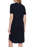 Back View - Click To Enlarge - THOM BROWNE - RWB Tipping Anchor Button Cotton Piqué Dolman T-Shirt Dress