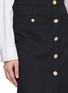  - THOM BROWNE - Suiting Button Front Midi Skirt
