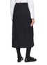 Back View - Click To Enlarge - THOM BROWNE - Suiting Button Front Midi Skirt