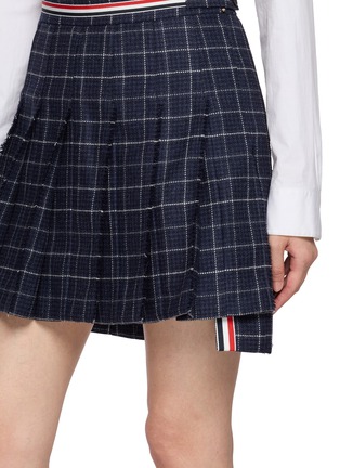  - THOM BROWNE - Windowpane Check Pleated Mini Skirt