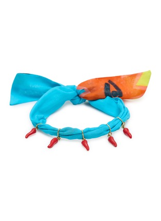 Main View - Click To Enlarge - TASH AND LEY - Chilli Charm Scarf Necklace