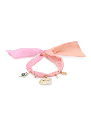 Main View - Click To Enlarge - TASH AND LEY - Whimsical Cat Charm Scarf Necklace