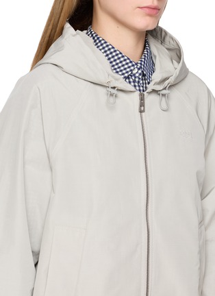 Detail View - Click To Enlarge - LOEWE - Cropped Drawstring Hooded Zip Up Jacket