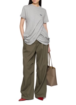 Figure View - Click To Enlarge - LOEWE - Twisted Draped Cotton Jersey T-Shirt