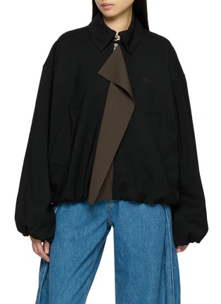 Main View - Click To Enlarge - LOEWE - Draped Panel Zip-Up Jacket