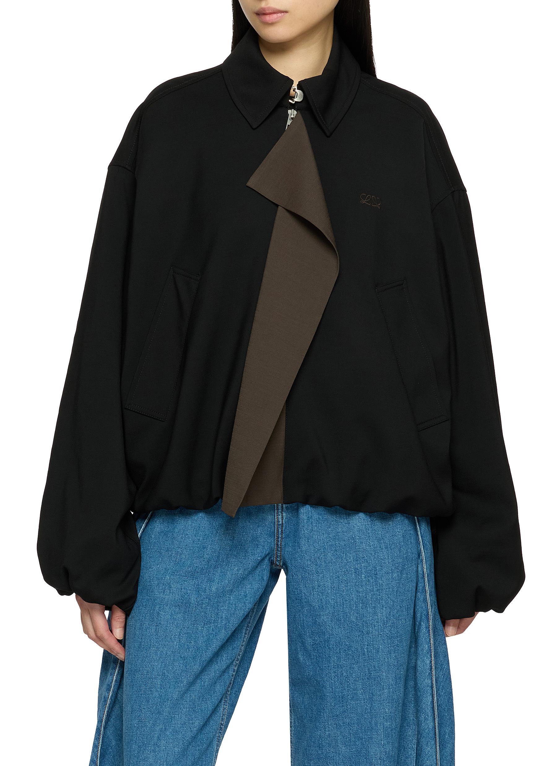 LOEWE | Draped Panel Zip-Up Jacket | Women | Lane Crawford