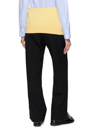 Back View - Click To Enlarge - LOEWE - Layered Button Up Hem Pants