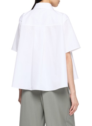 Back View - Click To Enlarge - LOEWE - Short Sleeve Trapeze Cotton Poplin Shirt