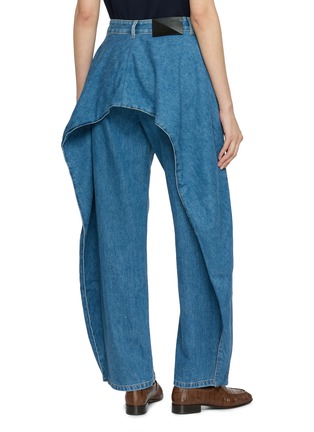Back View - Click To Enlarge - LOEWE - Draped Panel Washed Denim Jeans