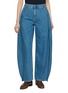 LOEWE Draped Panel Washed Denim Jeans